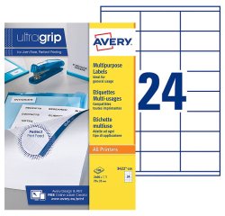 Etiquette adresse jet d'encre et laser Avery blanche