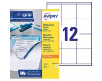 Etiquette adresse jet d'encre et laser 105 x 37 mm Avery 3484-100 blanche - Boîte de 1600