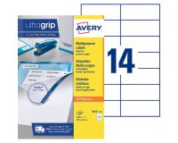 Etiquette adresse jet d'encre et laser 105 x 42,3 mm Avery 3653-100 blanche - Boîte de 1400