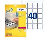 Etiqueta de seguridad láser 45,7 x 25,4 mm Avery L6145-20 blanca - Paquete de 800