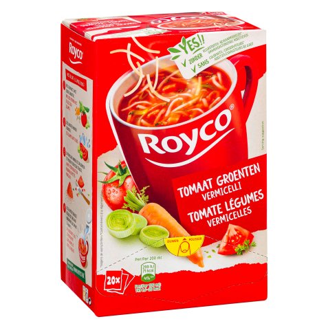 Royco tomaat groenten vermicelli - Big box doos van 20 zakjes