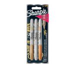 Rotuladores permanentes Sharpie Fine colores metálicos - Blíster 3 unidades