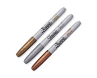 Rotuladores permanentes Sharpie Fine colores metálicos - Blíster 3 unidades