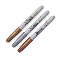 Rotuladores permanentes Sharpie Fine colores metálicos - Blíster 3 unidades