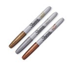 Rotuladores permanentes Sharpie Fine colores metálicos - Blíster 3 unidades