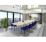 Table de réunion modulable piètement métal Belem