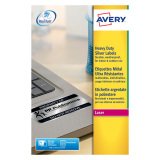 Pack 3780 äußerst starke Etikette Avery L 6008 25,4 x 10 mm metallgrau für Laserdrucker