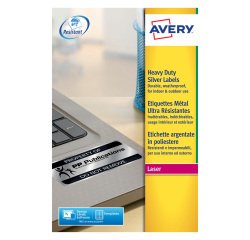 Etiquette ultra résistante laser 26,4 x 10 mm Avery L6008-20 grise - Pochette de 3780