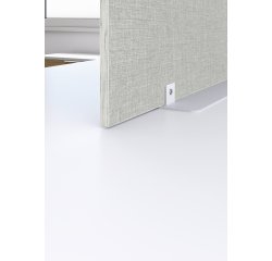 Scherm B-Zen antibacterieel hout L 160 x H 60 cm - grijs - met voetstuk