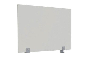 Separation screen  B-Zen antibacterial wood L 80 x H 60 cm - Gray - with fastenings for shared desk