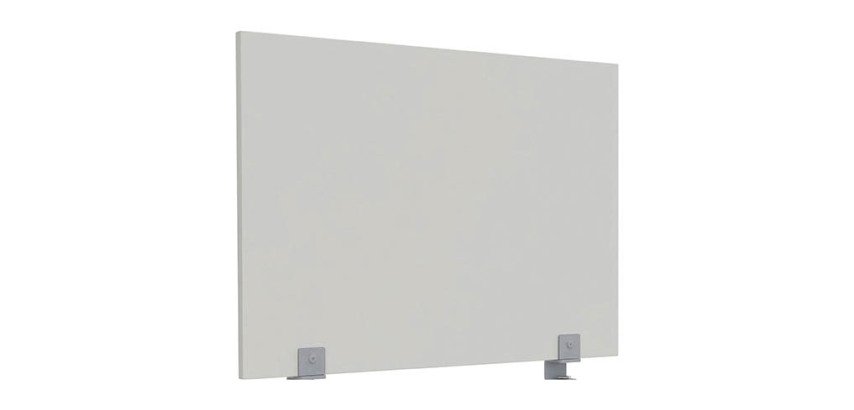 Écran de séparation B-Zen bois antibactérien L 80 x H 60 cm - Gris - avec fixations pour bureau partagé