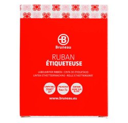 Ruban polyester 9 mm blanc écriture noire