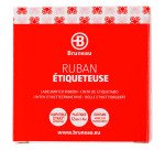 Ruban plastique 12 mm transparent écriture noire