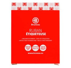 Cinta Bruneau poliéster 19 mm x 7 m blanco negro escritura - Dymo D1 45803