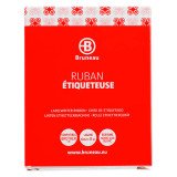 Ruban laminé 6 mm blanc écriture noire - Compatible Brother TZE 211