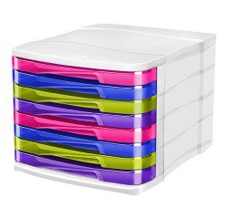 Módulo archivador Cep Gloss 8 cajones blanco/multicolor