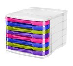 Module de classement Cep Gloss coffre blanc 8 tiroirs multicolores