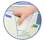 Trieur mural CEP - Lot de 3 corbeilles murales ICE BLUE