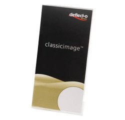 Tabletop display stand, Visual holder, inclined 1/3 of A4 transparent