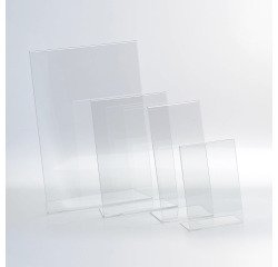 Tischdisplay, Visitenkartenhalter, geneigt, transparent A4