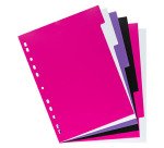 Intercalaire A4 polypropylène multicolore Bruneau 6 onglets réinscriptibles - 1 jeu