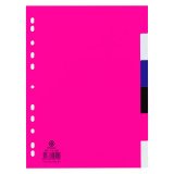 Intercalaire A4 polypropylène multicolore Bruneau 6 onglets réinscriptibles - 1 jeu