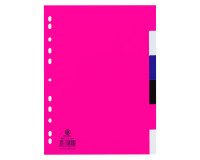 Intercalaire A4 polypropylène multicolore Bruneau 6 onglets réinscriptibles - 1 jeu