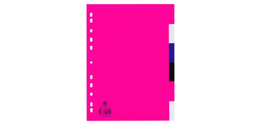 Intercalaire A4 polypropylène multicolore Bruneau 6 onglets réinscriptibles - 1 jeu