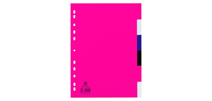 Intercalaire A4 polypropylène multicolore Bruneau 6 onglets réinscriptibles - 1 jeu