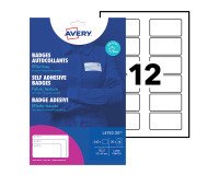 Identificadores adhesivos textil laser Avery 40 x 75 mm blancos - caja de 240
