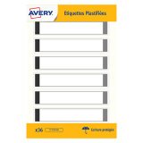 Etiquette plastifiée autocollante Avery 17 x 86 mm - paquet de 36