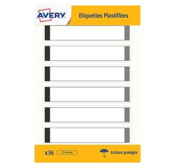 Etiqueta plastificada autoadhesiva Avery 17 x 86 mm - paquete de 36