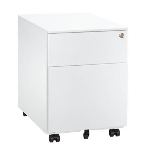 Cajonera metálica móvil 2 cajones Blanco Excellens Bruneau