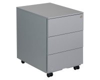 Caisson mobile métal Bruneau 3 tiroirs aluminium