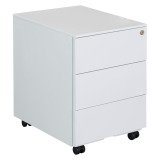 Caisson mobile métal Bruneau 3 tiroirs blanc