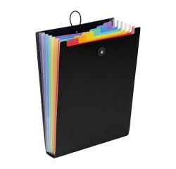 Clasificador vertical expansible 6 divisiones A4 Viquel Rainbow – negro
