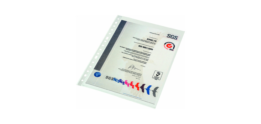 Fundas multitaladro de polipropileno rugoso Folio 80 micras Esselte - Bolsa de 10