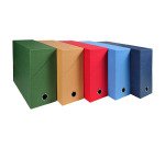 Boîtes de classement carton toilé Exacompta dos 12 cm - couleurs assorties