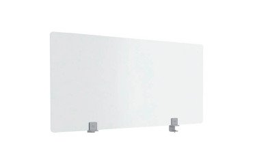 Separation screen  B-Zen in tempered glass L 120 x H 60 cm - with fixtures for shared desk