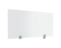 Scherm B-Zen van gehard glas L 120 x H 60 cm - met bevestigingen voor individueel bureau