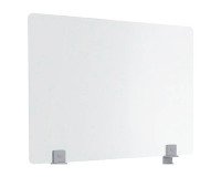 Scherm B-Zen van gehard glas L 80 x H 60 cm - met bevestigingen voor gedeeld bureau