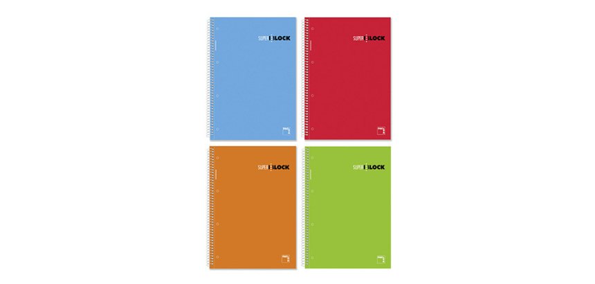 Cuaderno espiral Super Block Surtido Cuadrícula 5x5 mm microperforado A5 14,8 (a) x 21 (h) cm 60 g/m² 160Hojas