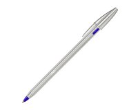 Bolígrafo metálico recargable BIC Cristal ReNew plata mate + 2  recambios de tinta