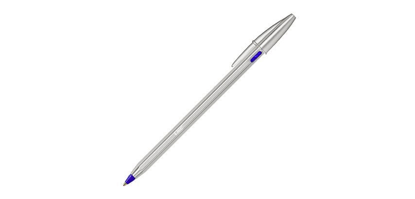 Ballpoint pen Cristal Renew refillable with cap point 1 mm - medium writing