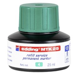Recarga de tinta para rotulador permanente edding verde