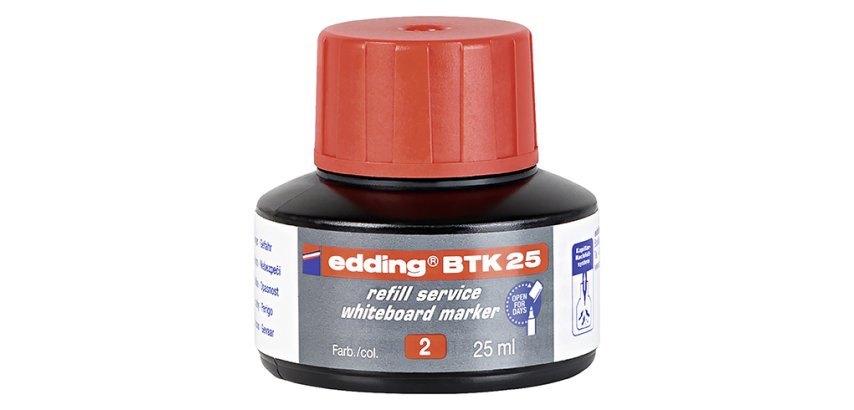 Recarga de tinta para rotulador de pizarra blanca edding BTK 25 - 25 ml