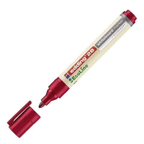 Rotulador de pizarra blanca edding EcoLine 28 rojo