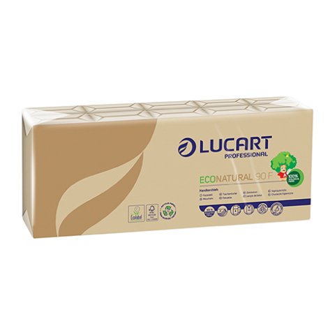 Pañuelos Lucart EcoNatural 4 capas - 10 paquetes