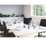 Ecran de protection plexiglass universel H 63 cm x L 80 - fixation par pinces