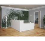 Jeu de 2 fixations adhésives pour panneau écran de protection plexiglass